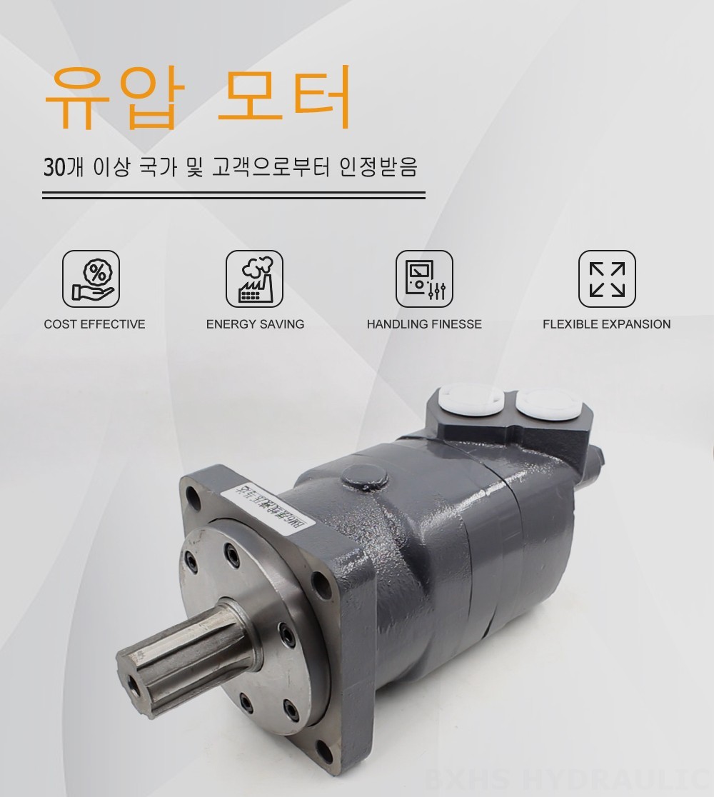 BM6 사이클로이드 유압 모터 195 cc/r 150 Lpm 유압 모터